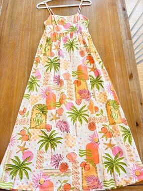 Japna Tropical Print Maxi Dress